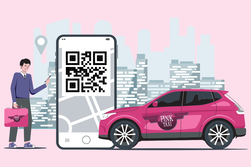pink taxi supported by payten first taxi company in serbia to enable instant payments using qr code